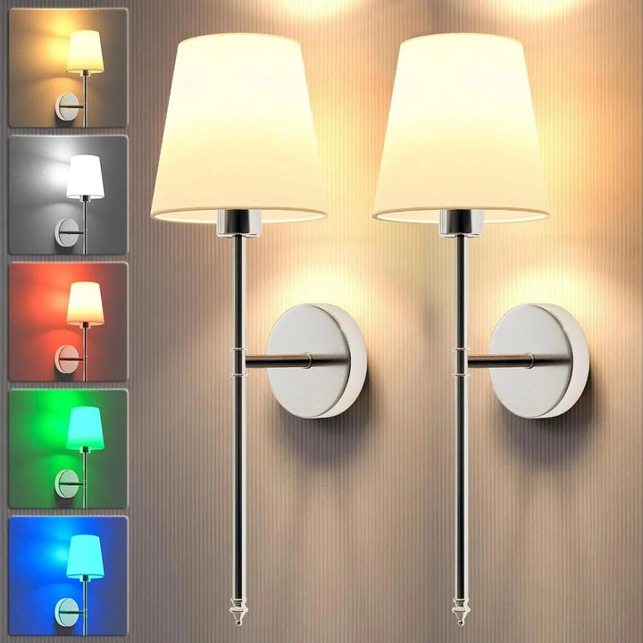 Energooszczędna lampa ścienna LED z regulacją jasności. Idealna do sypialni i przedpokoju.