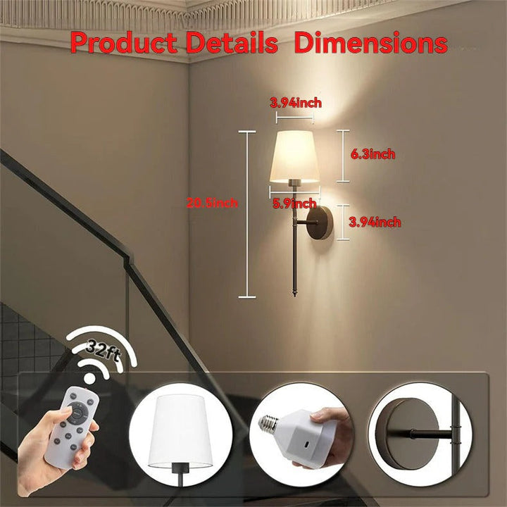 Lampa ścienna LED z ciepłym światłem, tworząca przytulną atmosferę. Nowoczesne oświetlenie domu.