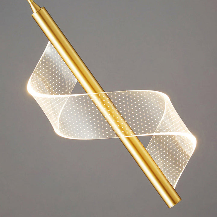 Dekoracyjna lampa sufitowa LED. Designerskie oświetlenie wnętrz, nowoczesna lampa wisząca.