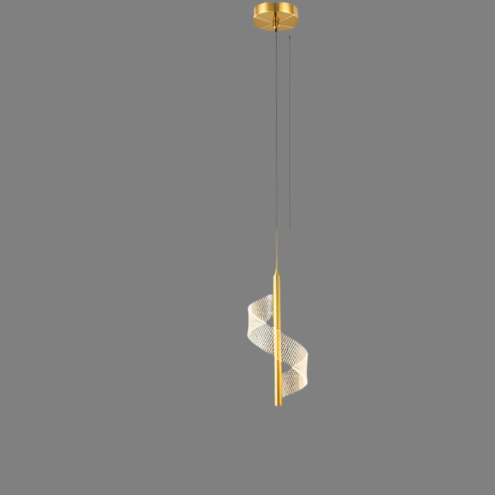 Lampa LED do oświetlenia ambientowego salonu. Nowoczesna lampa wisząca, dekoracyjna i funkcjonalna.