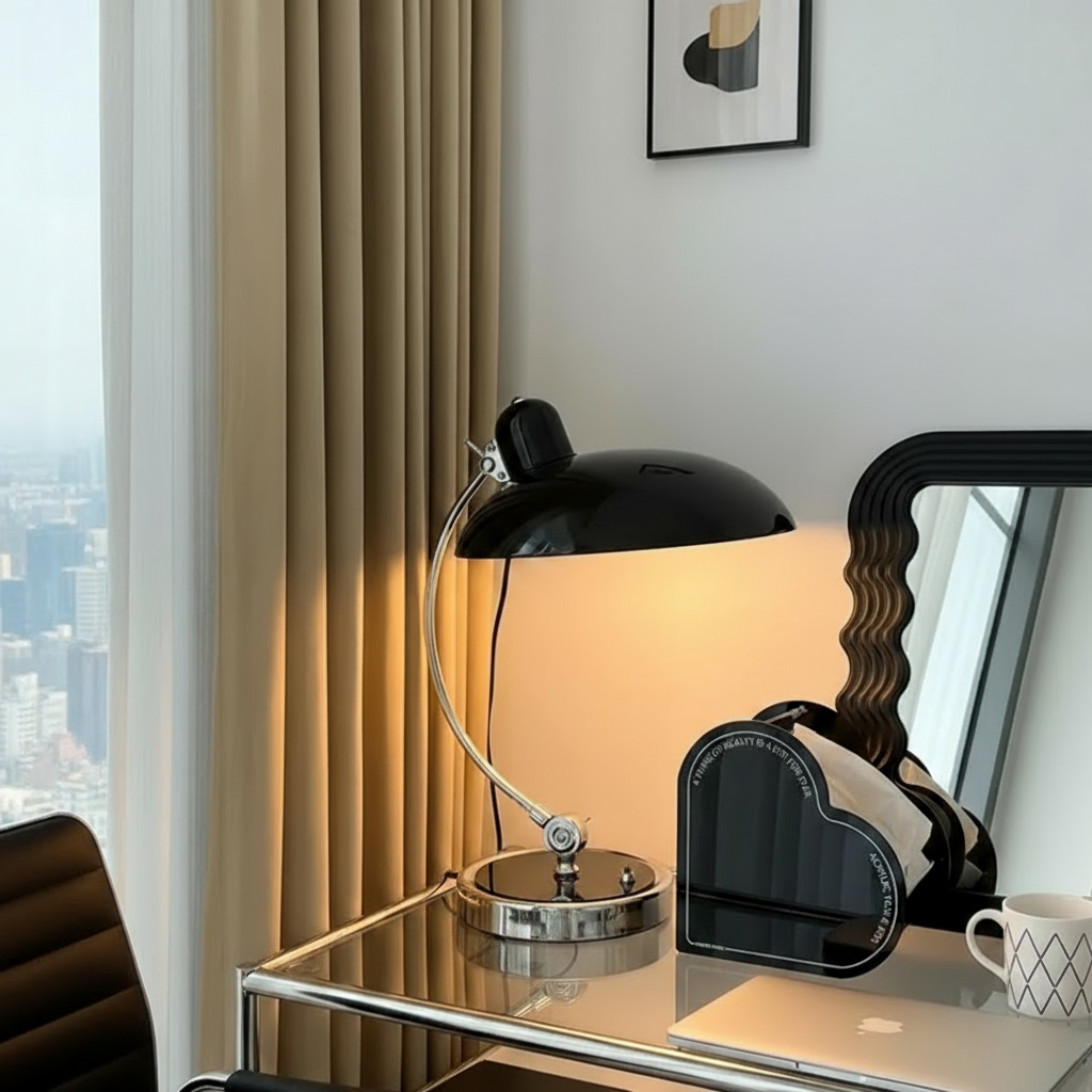 Lampa biurkowa nowoczesna Bauhaus, idealna do pracy, 3 barwy światła.