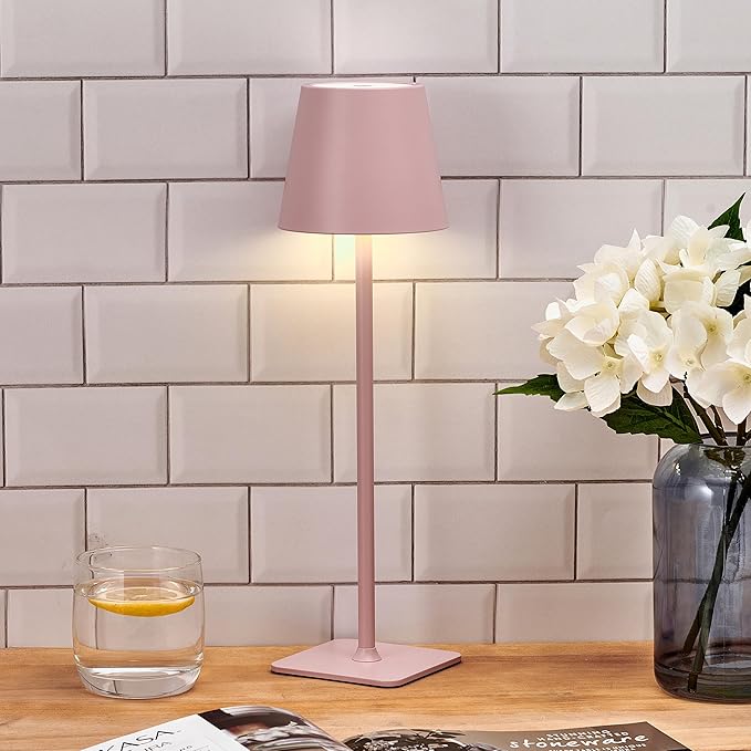 Nowoczesna lampa stołowa LED, bezprzewodowa, akumulatorowa, idealne oświetlenie minimalistyczne do każdego wnętrza.