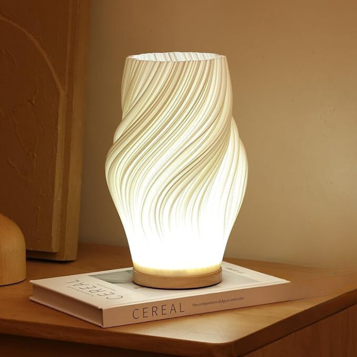 Nowoczesna lampa stołowa LED, dekoracyjne oświetlenie do salonu, sypialni lub biura.