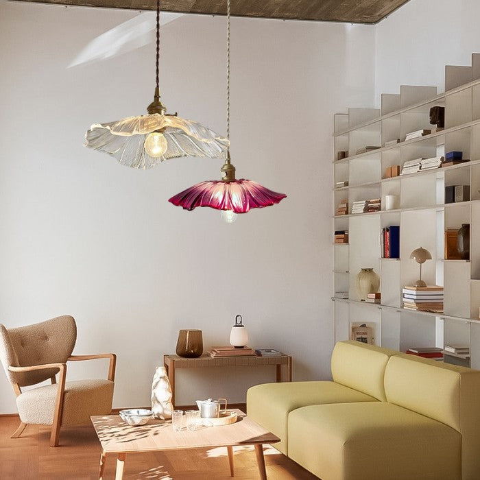 Elegancka nowoczesna lampa sufitowa kwiatowa, regulowana do sypialni.