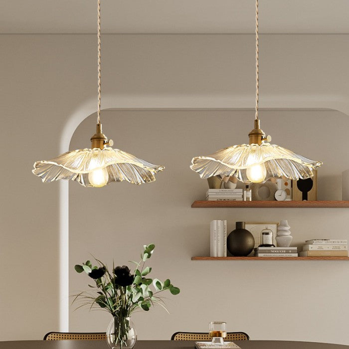 Designerska lampa wisząca w kształcie kwiatu, nowoczesna, do jadalni.