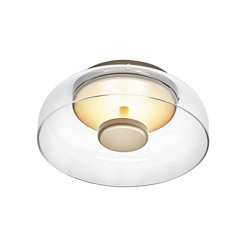 Lampa sufitowa LED bursztynowa, styl loft. Dekoracyjne oświetlenie do korytarza. Nowoczesny design, przytulne światło.