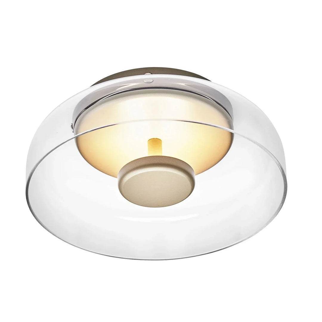 Lampa sufitowa LED loft do korytarza. Nowoczesne, dekoracyjne oświetlenie z efektem dymnego szkła. Przytulne światło.