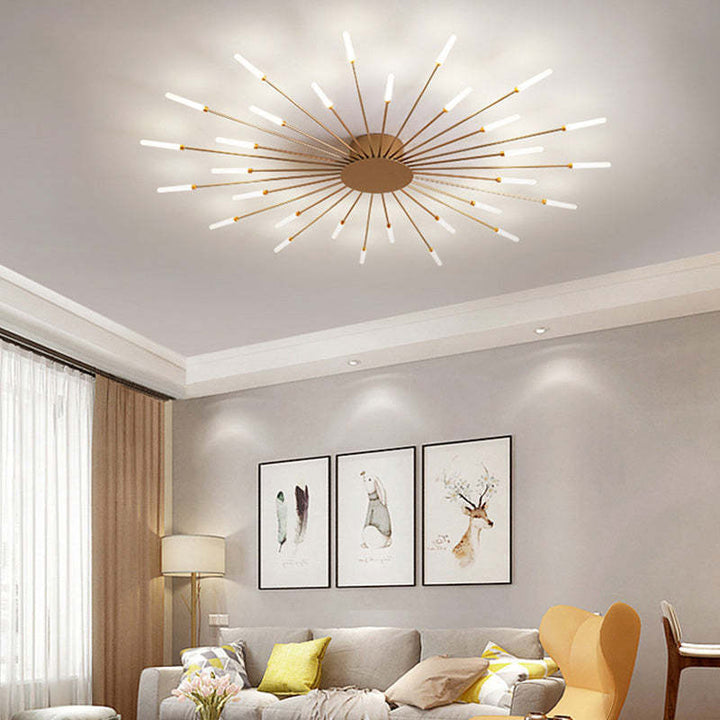 Nowoczesna lampa sufitowa LED do salonu. Designerskie oświetlenie wnętrz domu.