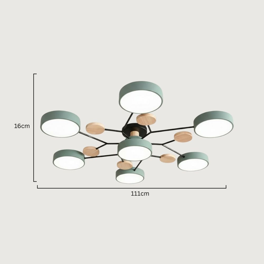 Oświetlenie LED do biura, designerska lampa sufitowa, ręcznie wykończona.