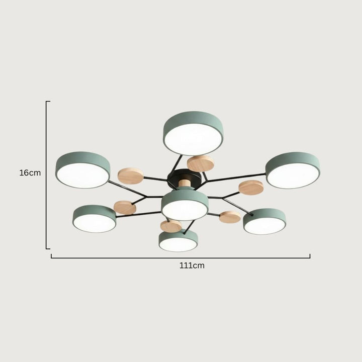 Oświetlenie LED do biura, designerska lampa sufitowa, ręcznie wykończona.