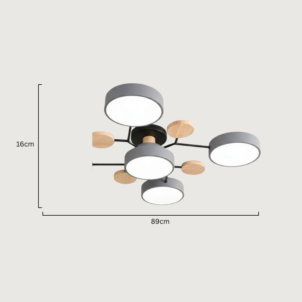 Lampa sufitowa LED do salonu, elegancki design, energooszczędna i trwała.