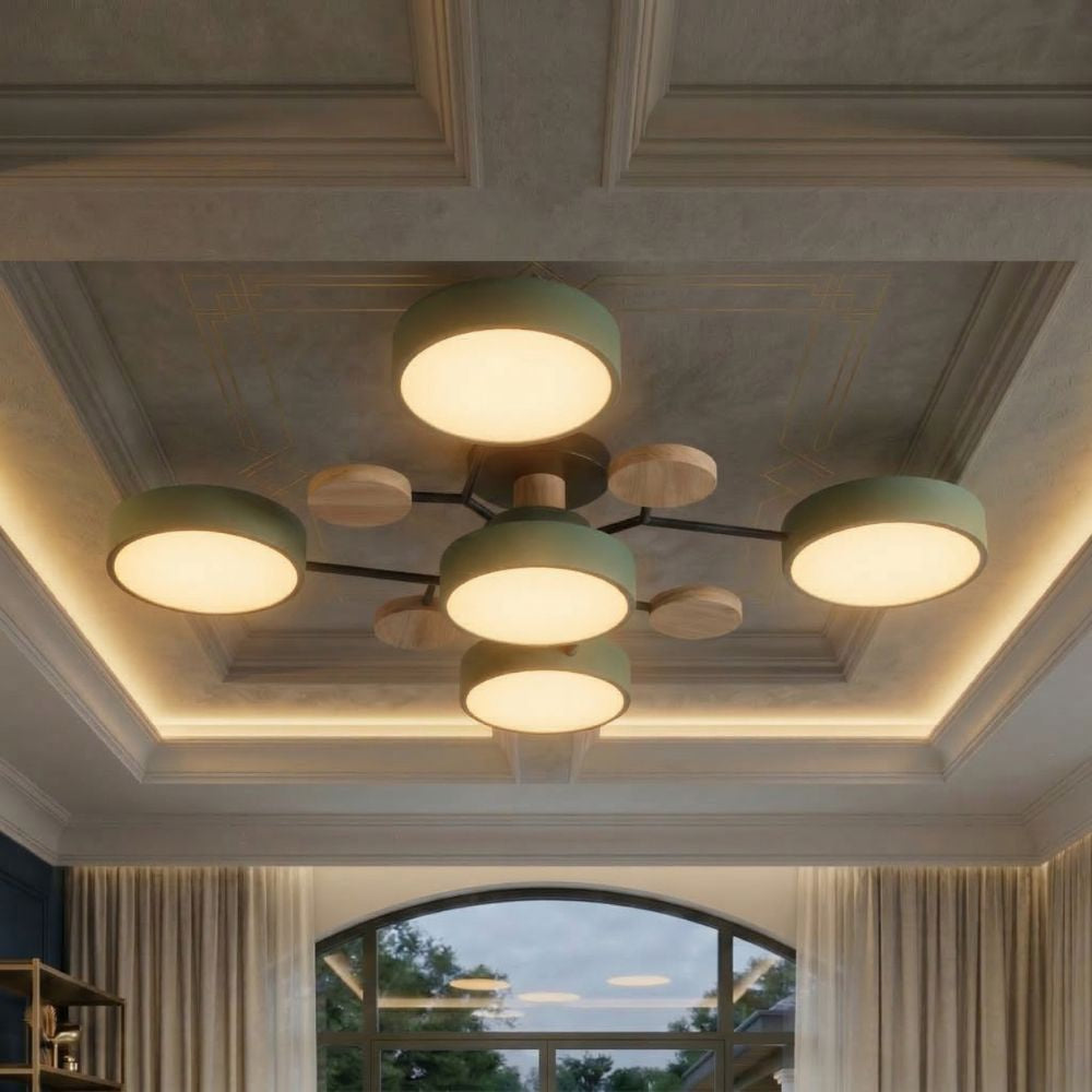 Designerska lampa sufitowa LED, ręczne wykończenie, eleganckie oświetlenie.
