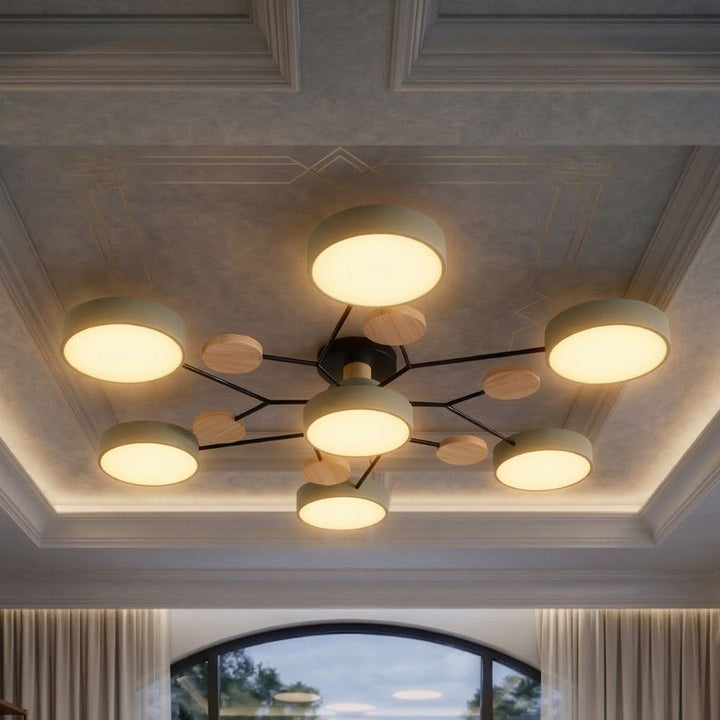 Ręcznie wykończona lampa sufitowa LED do sypialni, stylowe oświetlenie wnętrz.