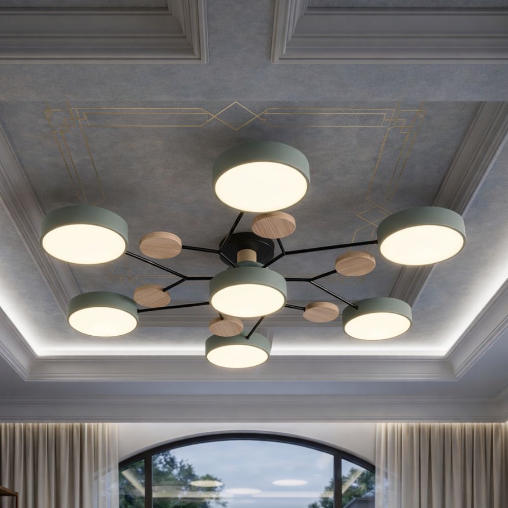 Lampa sufitowa LED do sypialni, ręcznie wykonana, designerski akcent świetlny.