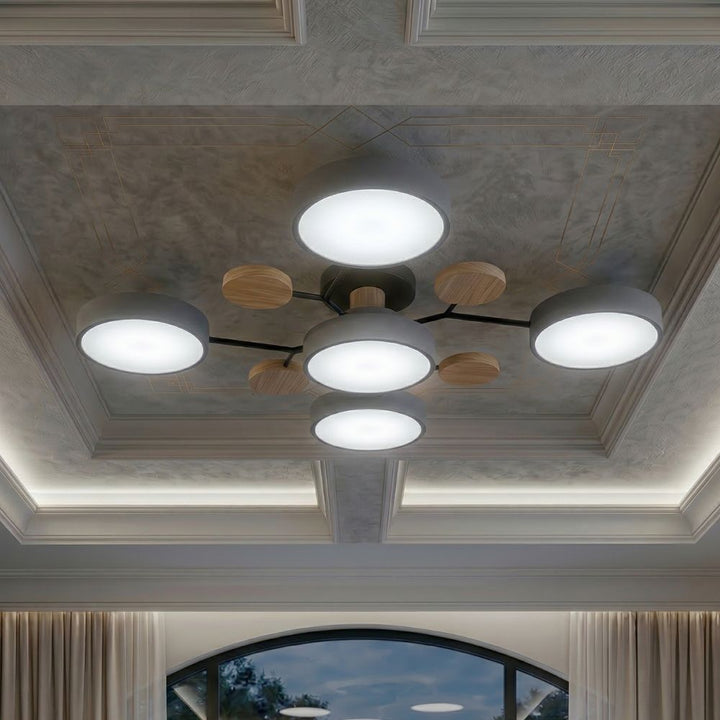 Designerska lampa LED, oświetlenie sufitowe, ręcznie wykończone, do salonu.