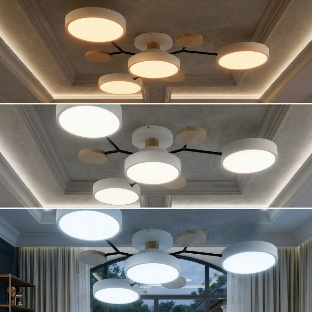 Lampa sufitowa LED, ręcznie wykończona, oświetlenie wnętrz, nowoczesny design.