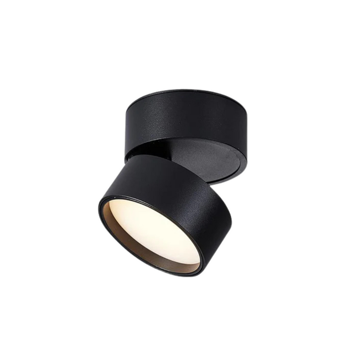 Biała regulowana lampa sufitowa LED. Nowoczesne punktowe oświetlenie do salonu, sypialni, przedpokoju.