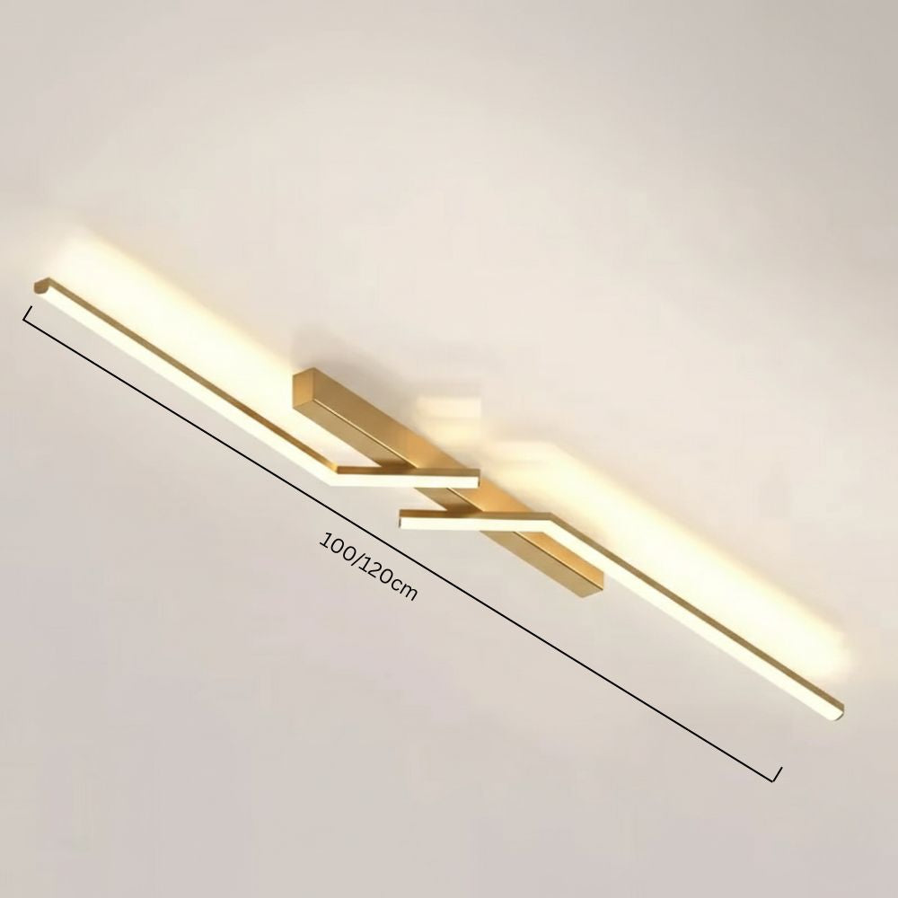 Lampa LED liniowa sufitowa do salonu, nowoczesne oświetlenie dekoracyjne.