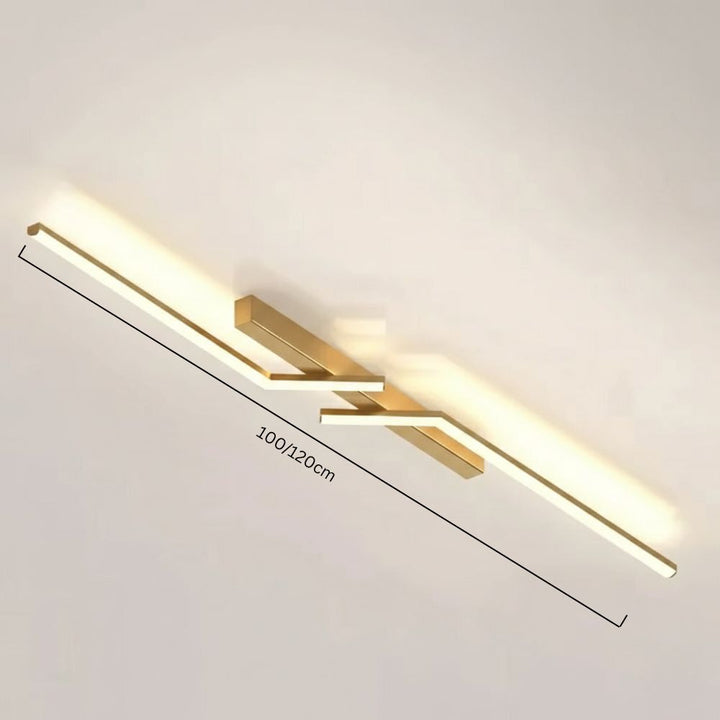 Lampa LED liniowa sufitowa do salonu, nowoczesne oświetlenie dekoracyjne.