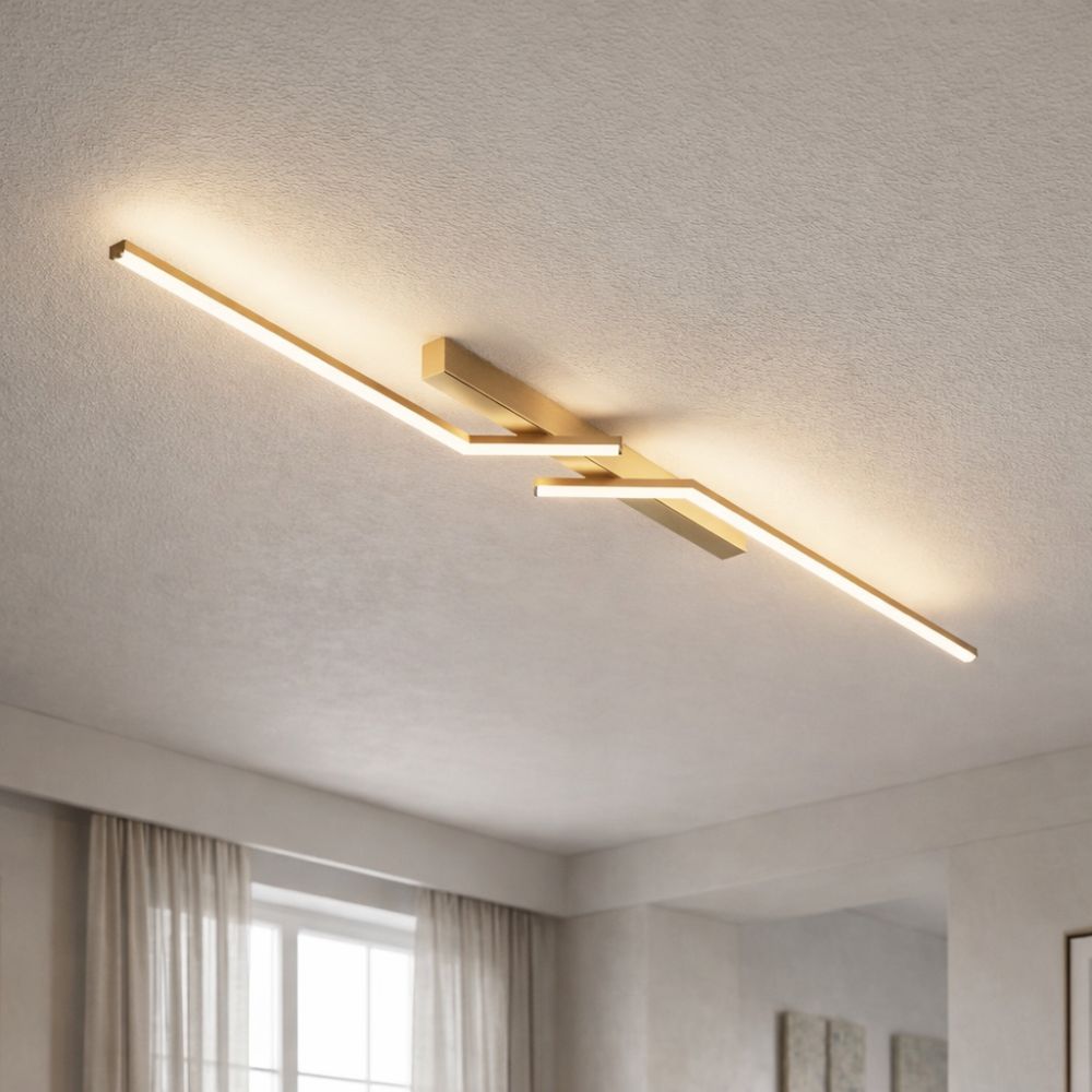 Czarna lampa sufitowa LED, liniowa, industrialny design, smukła i wydajna.