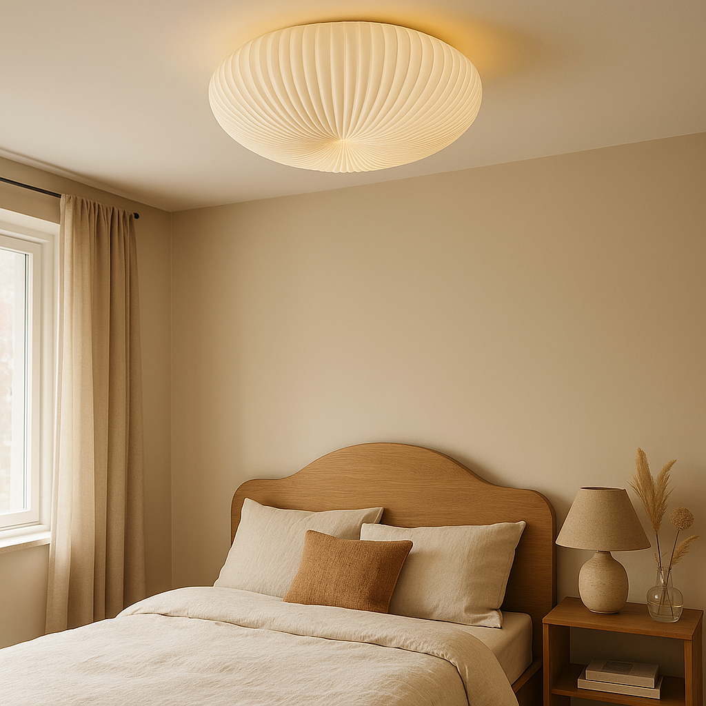 Designerska lampa sufitowa LED z rzeźbiarskimi elementami. Nowoczesne oświetlenie do salonu i sypialni.