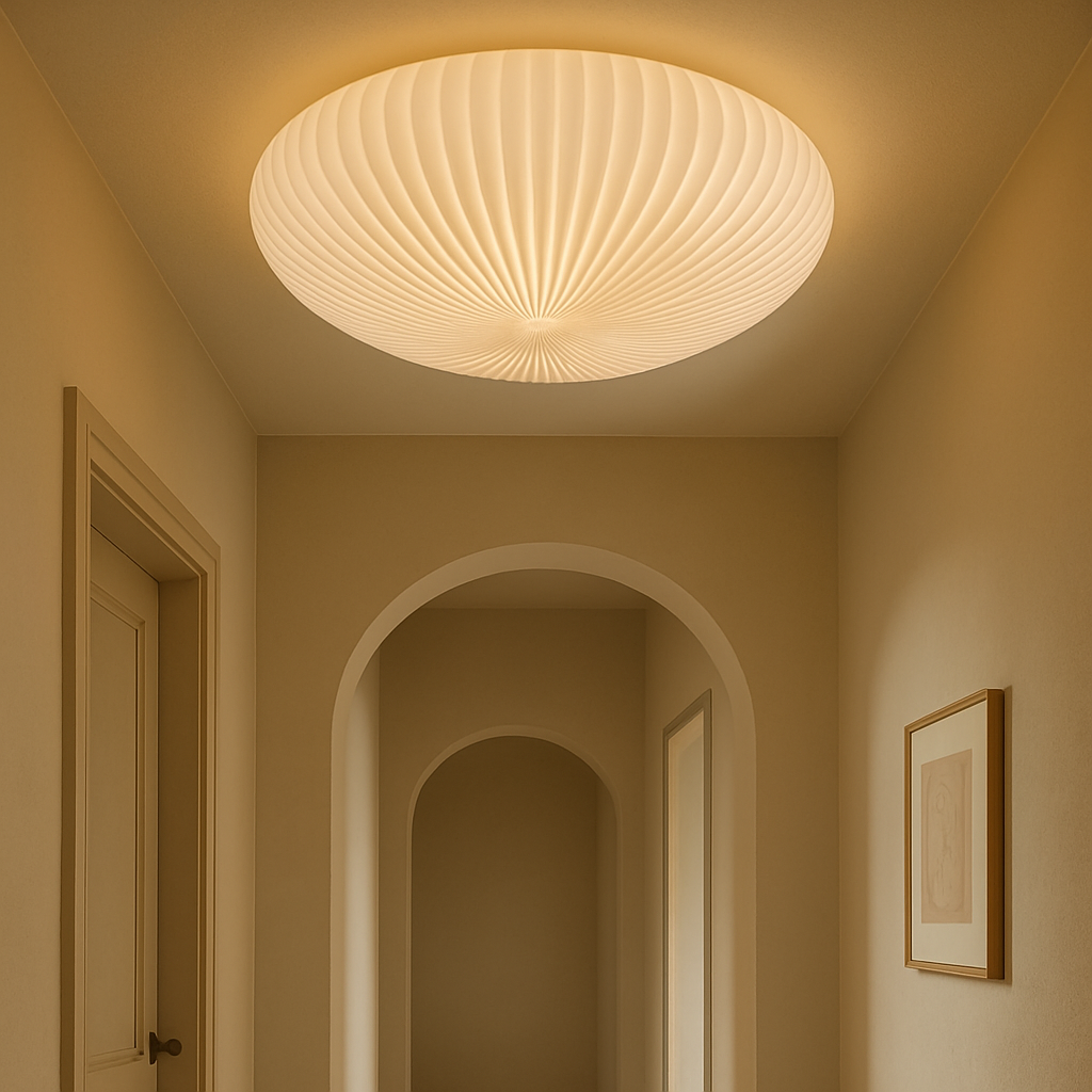 Rzeźbiarska lampa sufitowa LED w nowoczesnym stylu. Energooszczędne i dekoracyjne oświetlenie wnętrz.