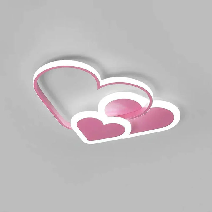 Lampa LED Serce, montowana sufitowo. Ciepłe światło, nowoczesny design, do sypialni i salonu.