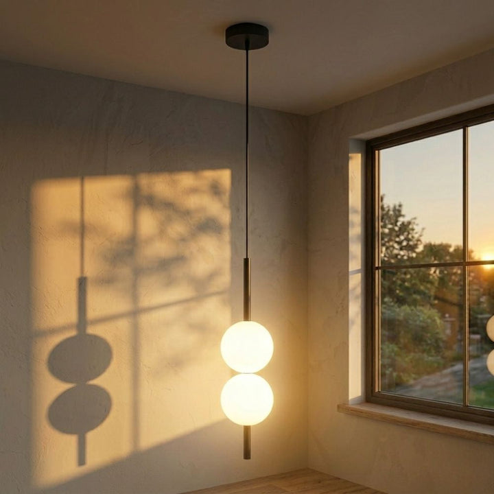 Lampa LED sufitowa, nowoczesny design. Regulowana długość, idealna do salonu.