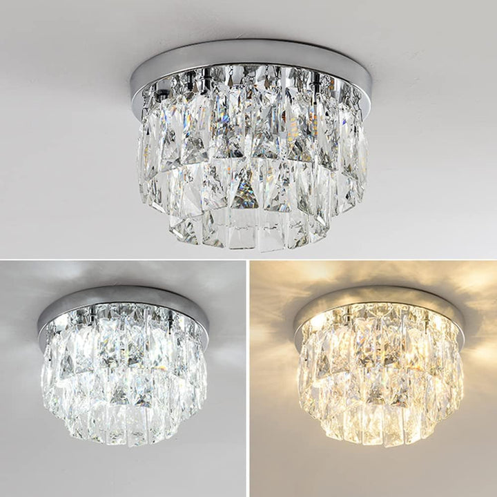 Dekoracyjna lampa sufitowa LED z efektem kryształu, idealna do każdego nowoczesnego pomieszczenia.