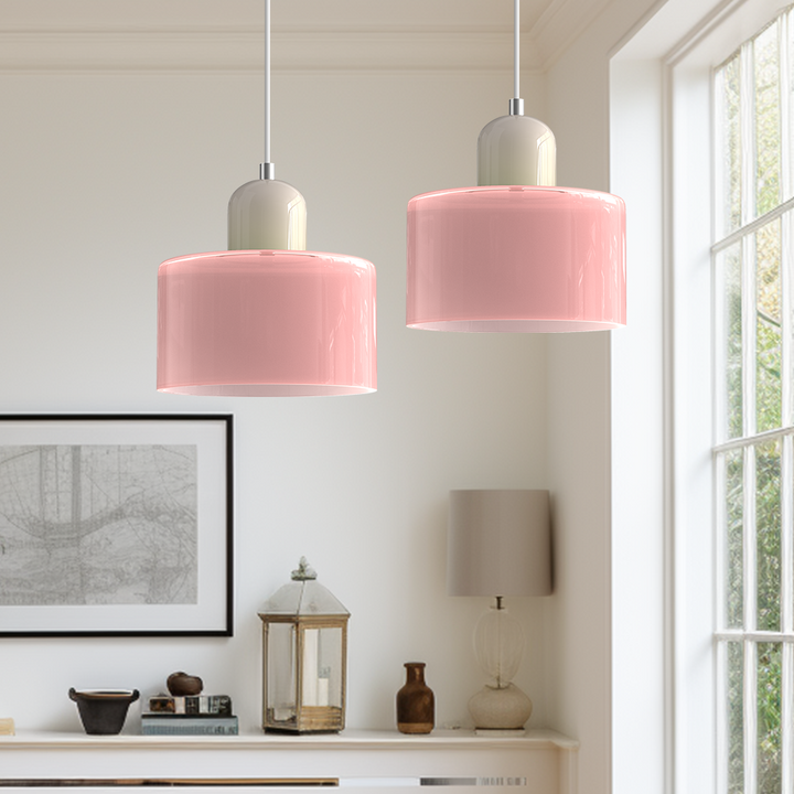 Stylowa lampa sufitowa geometryczna, nowoczesne szkło, do współczesnych przestrzeni.