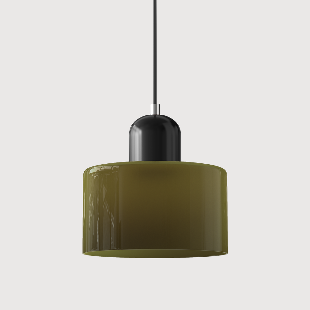 Oświetlenie sufitowe geometryczne, szklana lampa, styl Bauhaus, do współczesnego salonu.