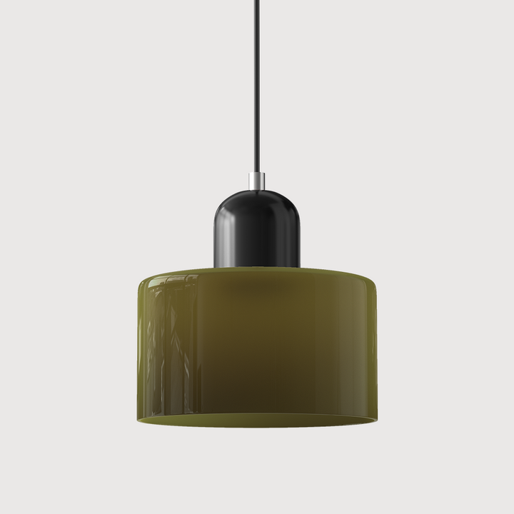 Oświetlenie sufitowe geometryczne, szklana lampa, styl Bauhaus, do współczesnego salonu.