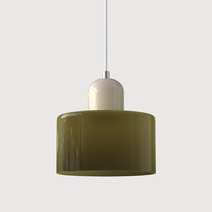 Lampa sufitowa szklana geometryczna, w stylu Bauhaus, elegancki akcent w salonie.