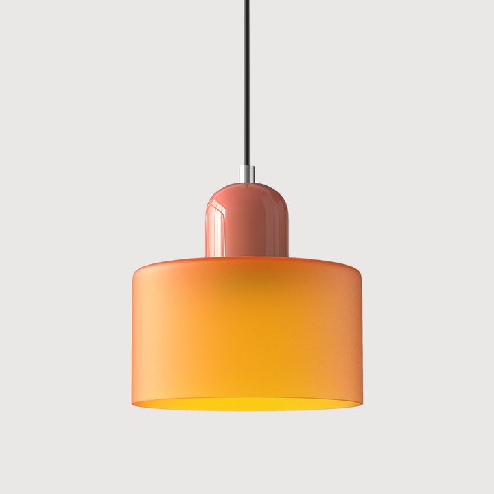 Nowoczesne oświetlenie sufitowe, lampa szklana geometryczna, designerski Bauhaus.