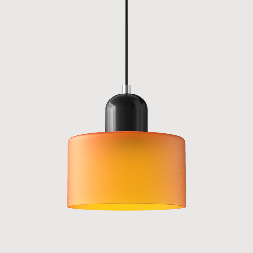 Designerska lampa sufitowa szklana, geometryczny Bauhaus, do eleganckiego wnętrza.