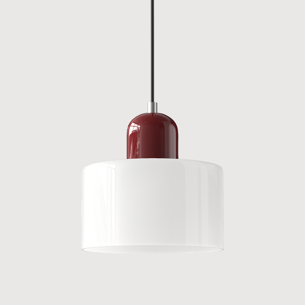 Lampa sufitowa szklana geometryczna, styl Bauhaus, oświetlenie artystyczne.