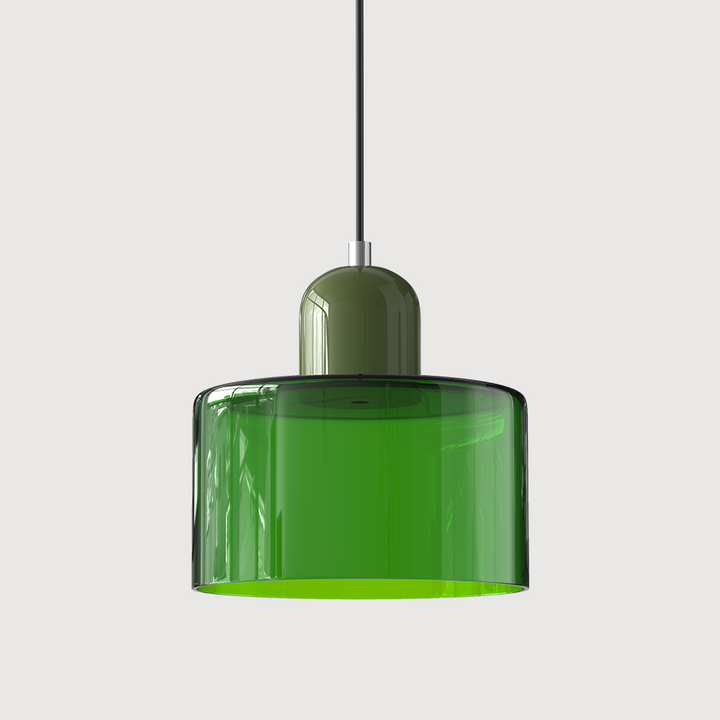 Oświetlenie sufitowe geometryczne szklane, styl Bauhaus, designerski dodatek wnętrza.