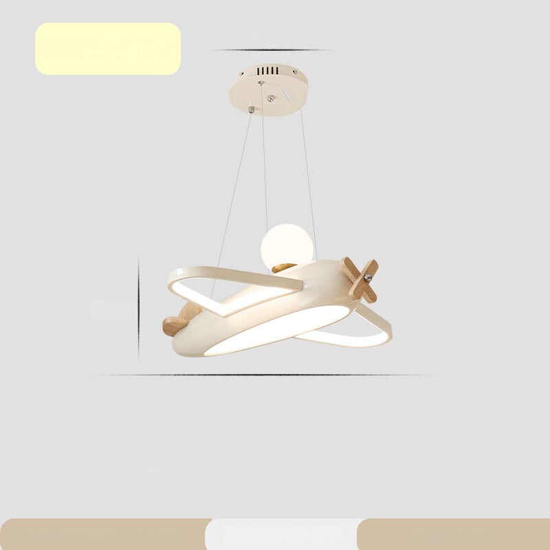 Ozdobna lampa wisząca z designem lotniczym, metalowa, nowoczesne oświetlenie z regulacją.