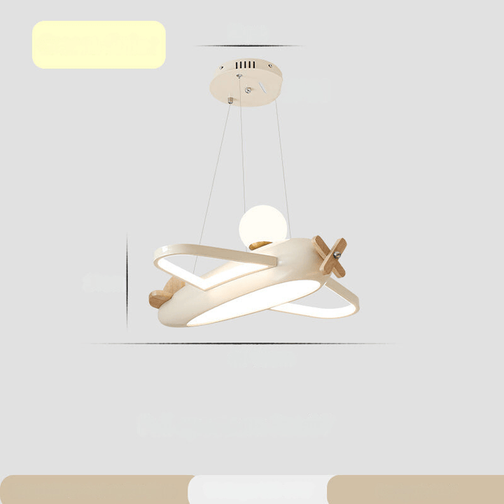 Ozdobna lampa wisząca z designem lotniczym, metalowa, nowoczesne oświetlenie z regulacją.