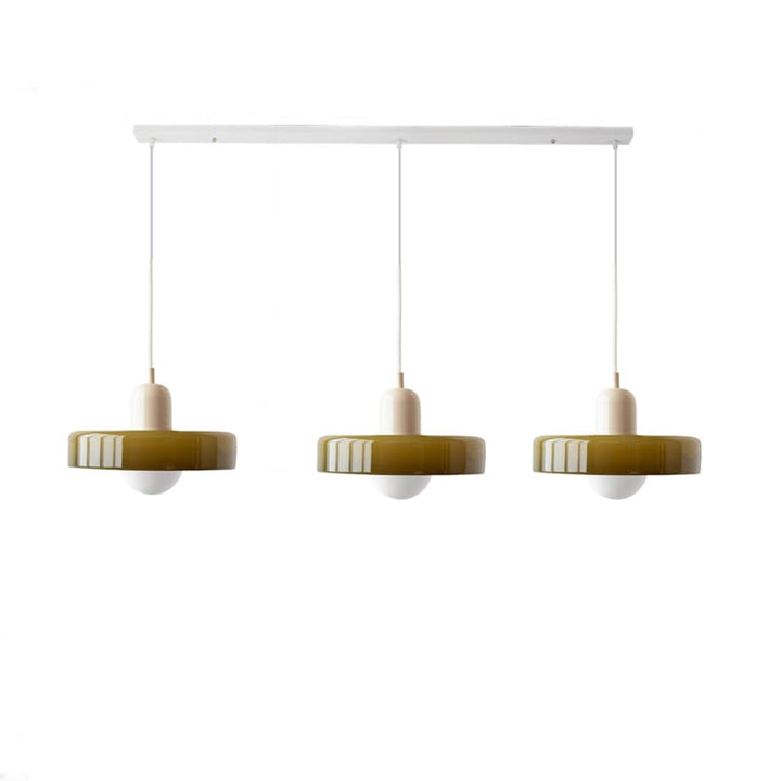 Designerska lampa sufitowa z 3 szklanymi kloszami. Idealna do jadalni.