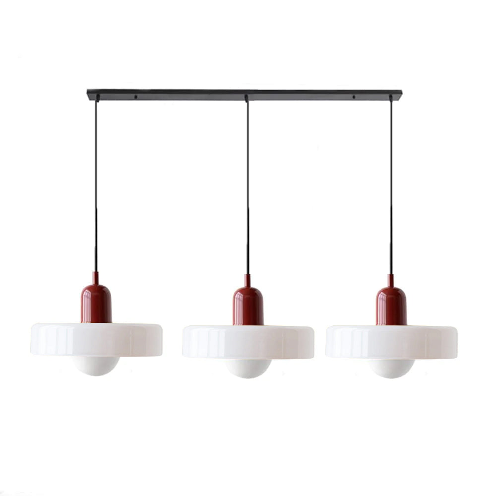 Lampa sufitowa z 3 kloszami. Regulowana wysokość, nowoczesny design.