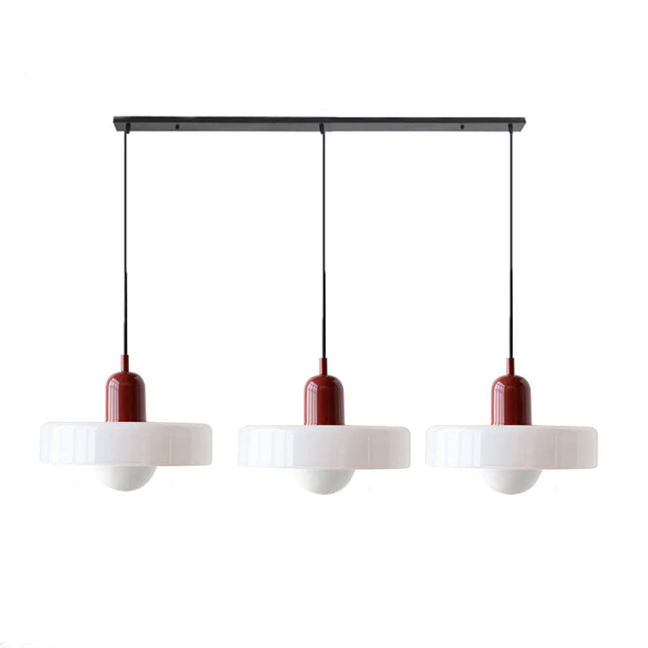 Lampa sufitowa z 3 kloszami. Regulowana wysokość, nowoczesny design.