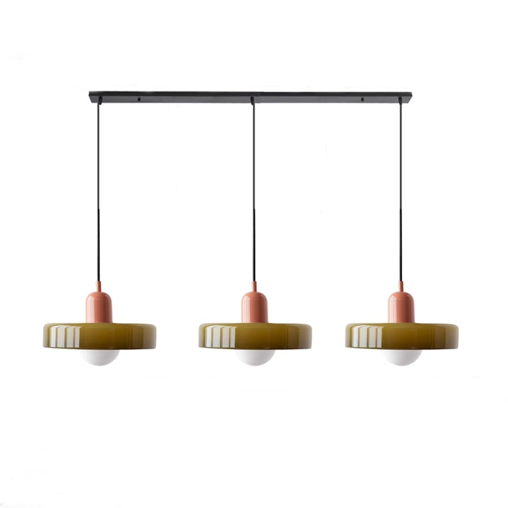 Lampa sufitowa designerska. Nowoczesne oświetlenie salonu z 3 kloszami.