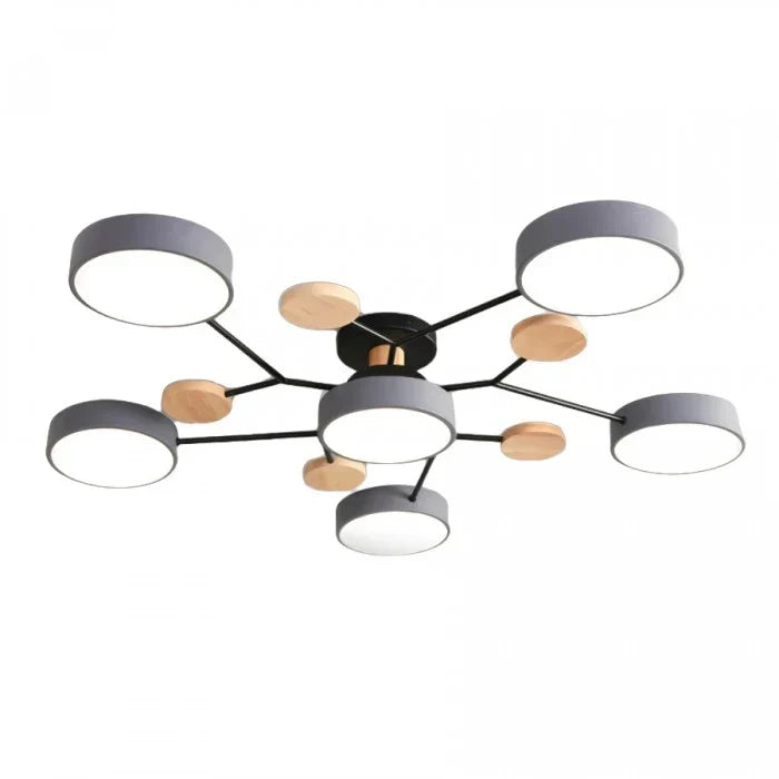 Ręcznie wykończona lampa sufitowa, nowoczesny design, doskonała do jadalni.