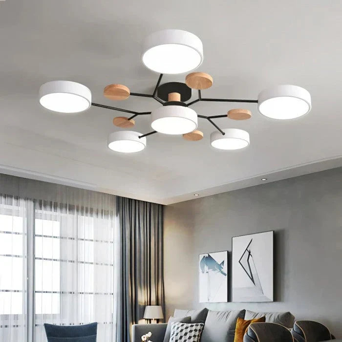 Unikalna lampa sufitowa, designerska, z precyzyjnym ręcznym wykończeniem.