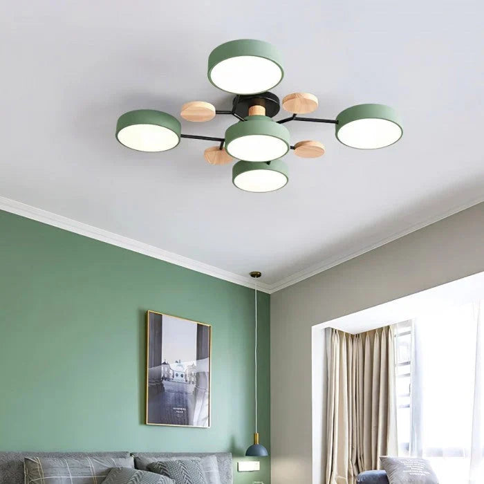 Nowoczesna lampa sufitowa, designerskie oświetlenie, energooszczędne LED.