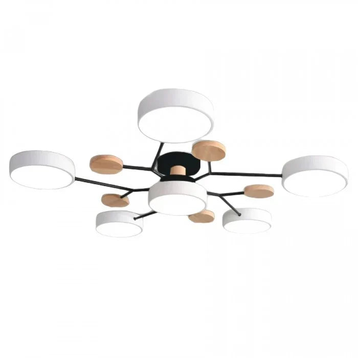Energooszczędna lampa sufitowa, wielogłowicowa, designerska, do każdego biura.