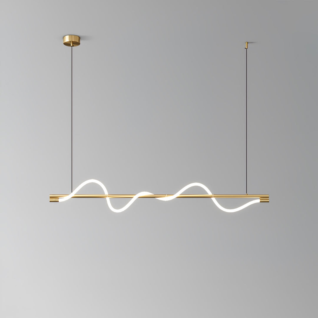 Minimalistyczna lampa wisząca LED do kuchni, czarna.