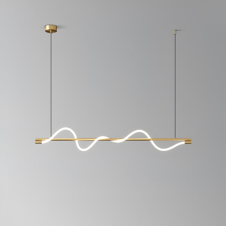 Minimalistyczna lampa wisząca LED do kuchni, czarna.