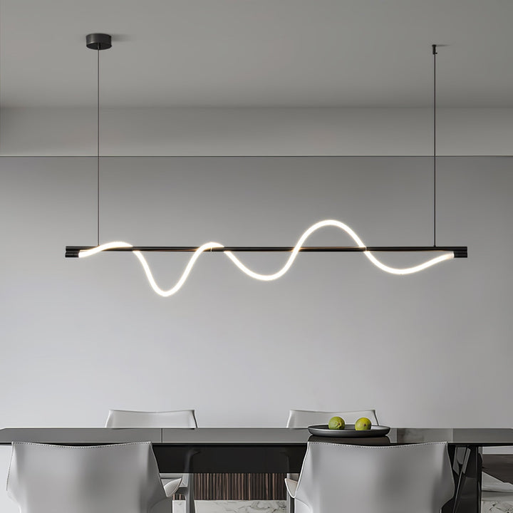 Designerska lampa wisząca LED, mosiężna, do salonu.